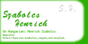 szabolcs henrich business card